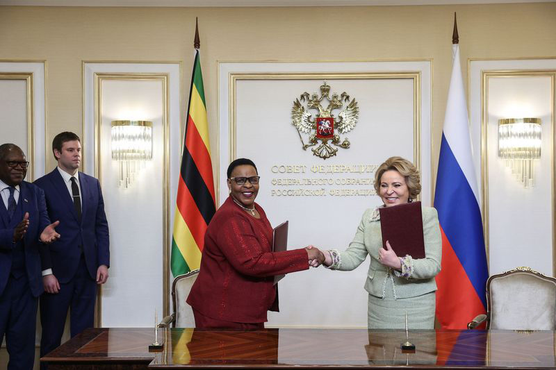 Валентина Матвиенко и Мейбл Чиномона подписали соглашение о сотрудничестве парламентов России и Зимбабве